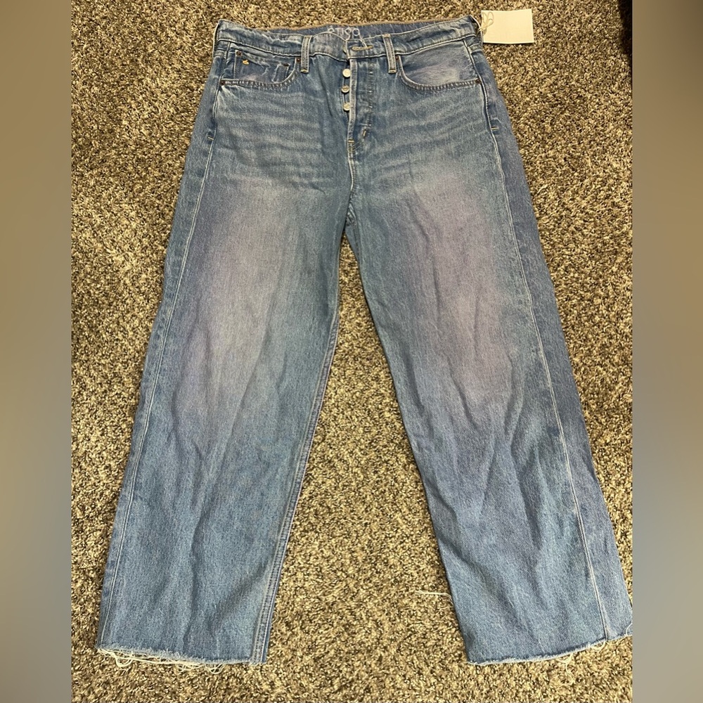 Etica Altin pink/purple Loose Fit Cropped Jeans. Size 28.